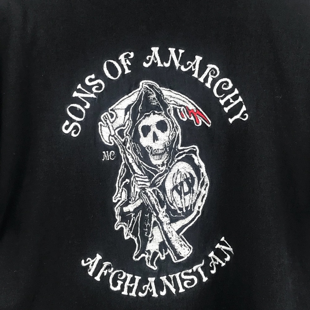 Sons of Anarchy Afghanistan Embroidered Tee Sz Lg